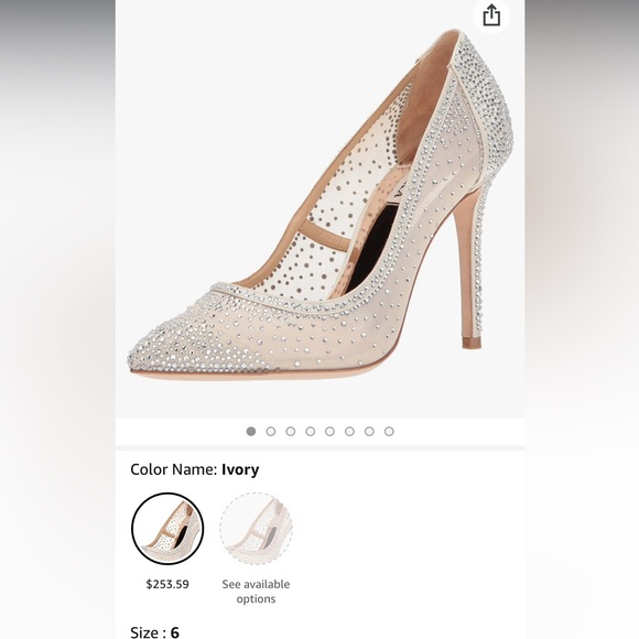 Badgley Mischka Shoes - NWB Bagdley Mischka Weslee Pumps Wedding size 6 mesh and crystal ivory